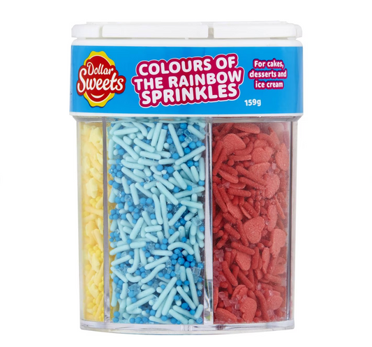 Dollar Sweets Colours Of The Rainbow Sprinkles 159g